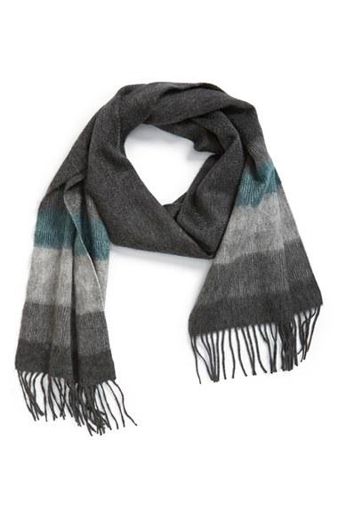 Men's Nordstrom Men's Shop Stripe Cashmere Scarf