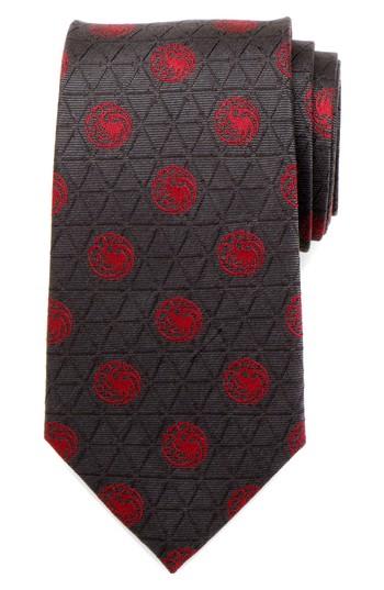 Men's Cufflinks, Inc. Game Of Thrones Targaryen Silk Tie, Size - Grey