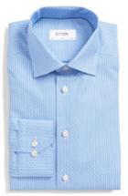 Men's Eton Slim Fit Grid Dress Shirt