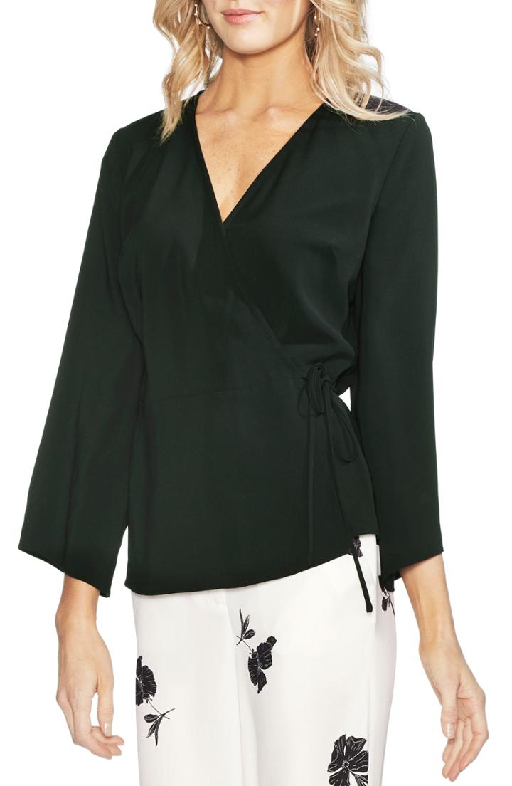 Women's Vince Camuto Wrap Blouse - Black