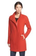 Women's Ellen Tracy Wool Blend Stadium Coat - Orange