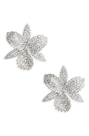 Women's Nina Large Orchid Stud Earrings