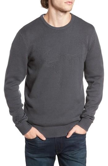 Men's 1901 Tonal Motif Sweater, Size - Grey