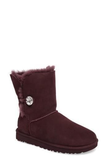 Women's Ugg Bailey Button Bling Genuine Shearling Boot