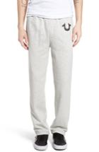 Men's True Religion Brand Jeans Open Leg Sweatpants, Size - Grey