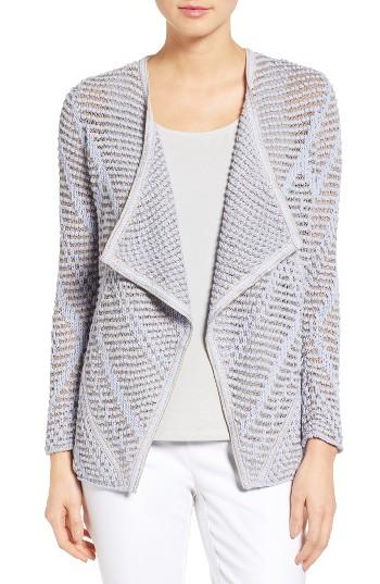 Women's Nic+zoe Diamond Knit Cardigan - Blue