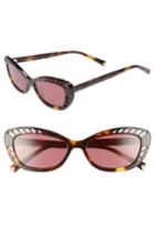 Women's Kendall + Kylie Extreme 55mm Cat Eye Sunglasses - Tortoise