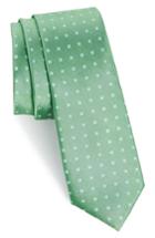 Men's Calibrate Descrete Geometric Silk Tie, Size - Green