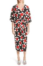 Women's Marc Jacobs Surplice Neck Floral Print Dress - Red