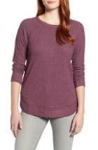 Women's Caslon Ribbed Knit Top, Size - Burgundy