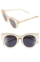 Women's Le Specs 'edition Three' 51mm Cat Eye Sunglasses - Matte Blush/ Amber Tort