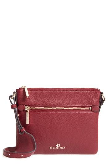 Celine Dion Adagio Leather Crossbody Bag - Red