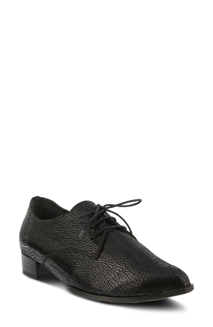 Women's Spring Step Conchetta Lace-up Derby .5-8us / 38eu - Black