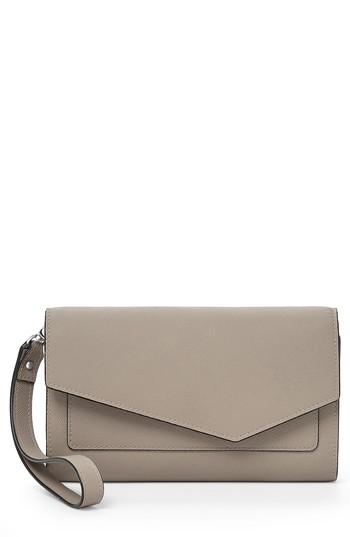 Women's Botkier Cobble Hill Calfskin Leather Wallet - Grey