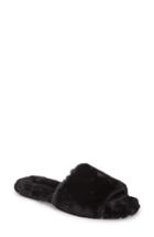 Women's Jeffrey Campbell Motel-f Faux Fur Slide Sandal M - Black