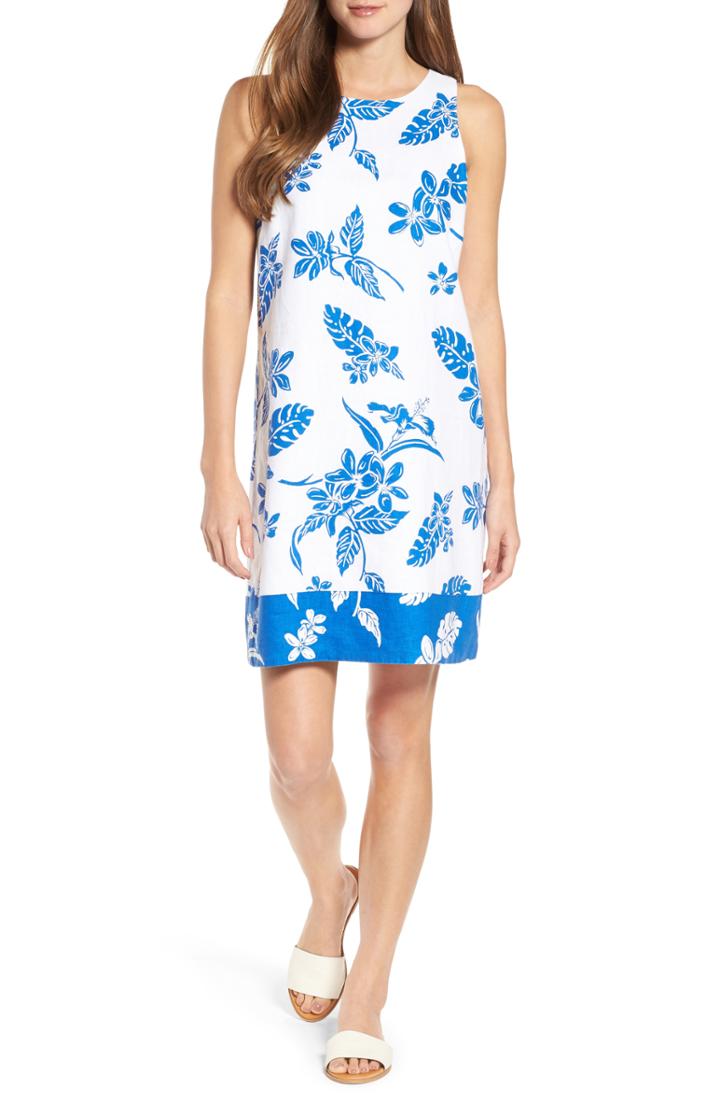 Women's Tommy Bahama Hibiscus Hiatus Reverse Hem Shift Dress