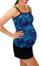 Women's Mermaid Maternity Bandeau Tankini Top, Size - Pink