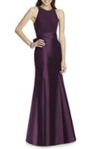 Women's Alfred Sung Mikado Jersey Bodice Trumpet Gown