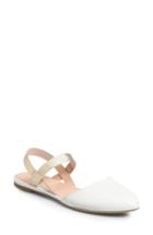 Women's Ono Free Ankle Strap Flat M - White