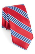 Men's Nordstrom Men's Shop Martini Stripe Silk Tie, Size - Red