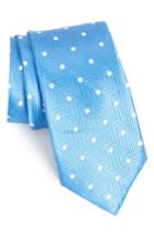 Men's Nordstrom Men's Shop Party Dot Silk Tie, Size - Blue