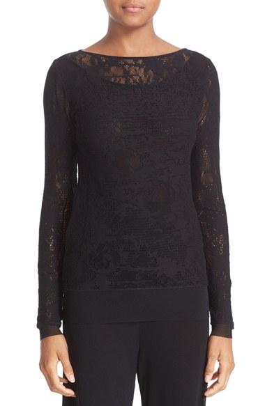 Women's Fuzzi Long Sleeve Lace Top