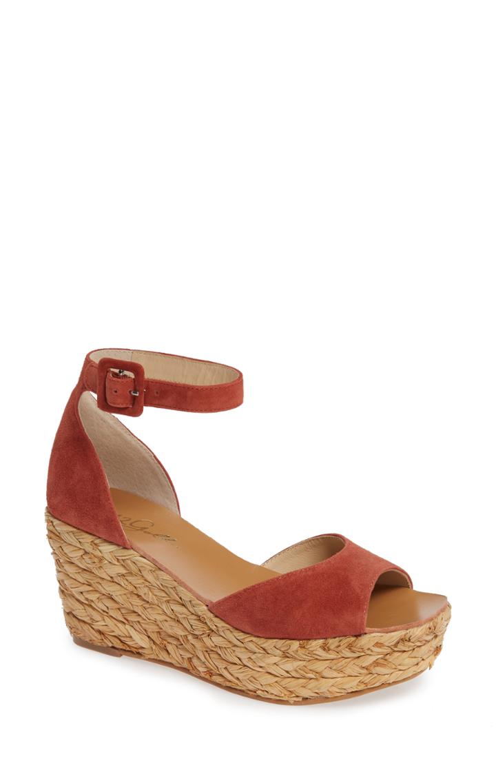 Women's 42 Gold Mindie Platform Wedge Sandal M - Brown