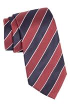 Men's Boss Stripe Silk Tie, Size - Burgundy
