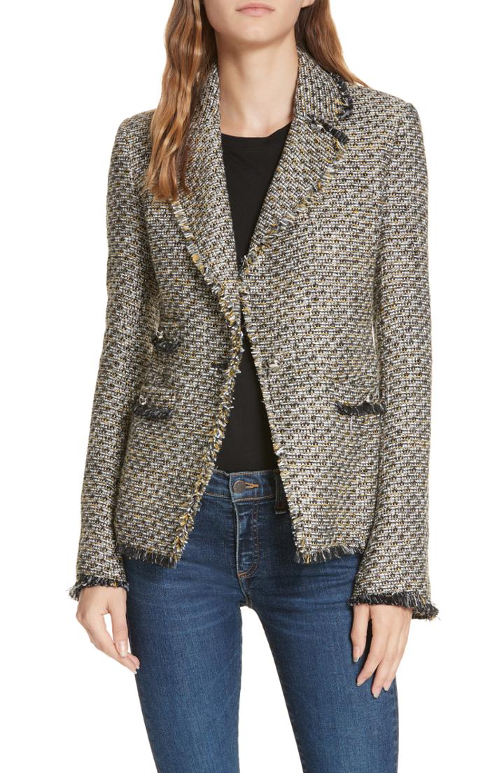 Women's Veronica Beard Fabian Tweed Jacket - Metallic