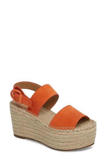 Women's Marc Fisher Ltd Renni Espadrille Platform Wedge Sandal .5 M - Orange