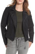 Women's Bp. Studded Faux Leather Moto Jacket, Size - Black