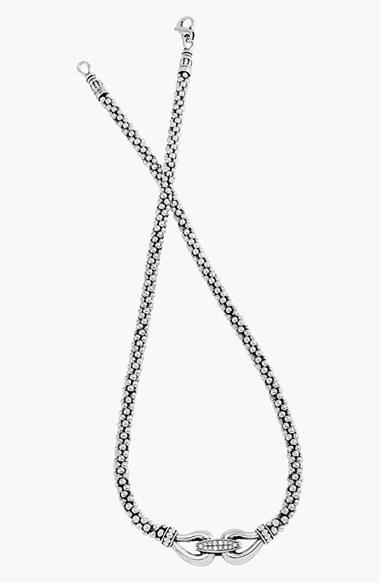 Women's Lagos 'derby' Diamond Buckle Rope Necklace (online Only)