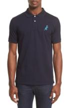 Men's Ps Paul Smith Dino Dino Embroidered Pique Polo - Blue