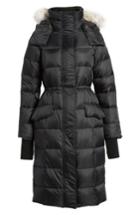 Women's Canada Goose Lunenberg Hooded Down Parka With Genuine Coyote Fur Trim (2-4) - Black