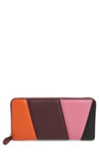 Women's Diane Von Furstenberg Colorblock Leather Continental Wallet - Orange