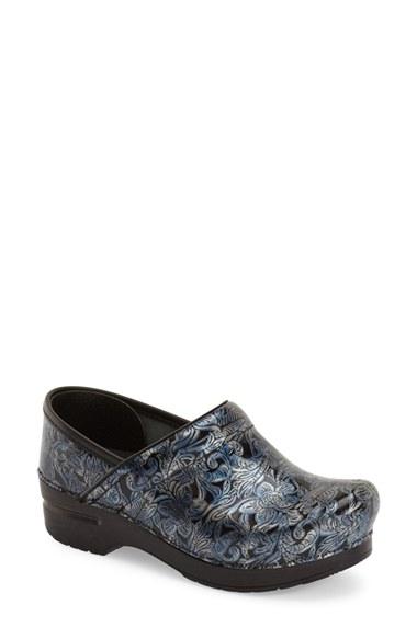 Women's Dansko 'professional' Patterned Clog .5-8us / 38eu M - Blue