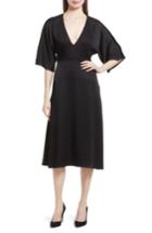 Women's Theory Kensington Midi Dress - Black