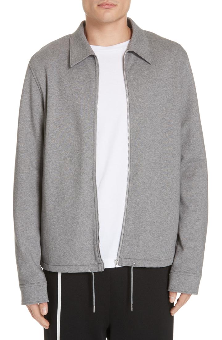 Men's Helmut Lang Fleece Zip Jacket - Grey