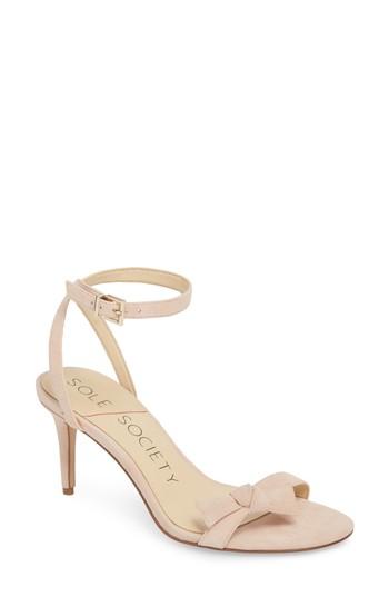 Women's Sole Society Avrilie Knotted Sandal .5 M - Pink