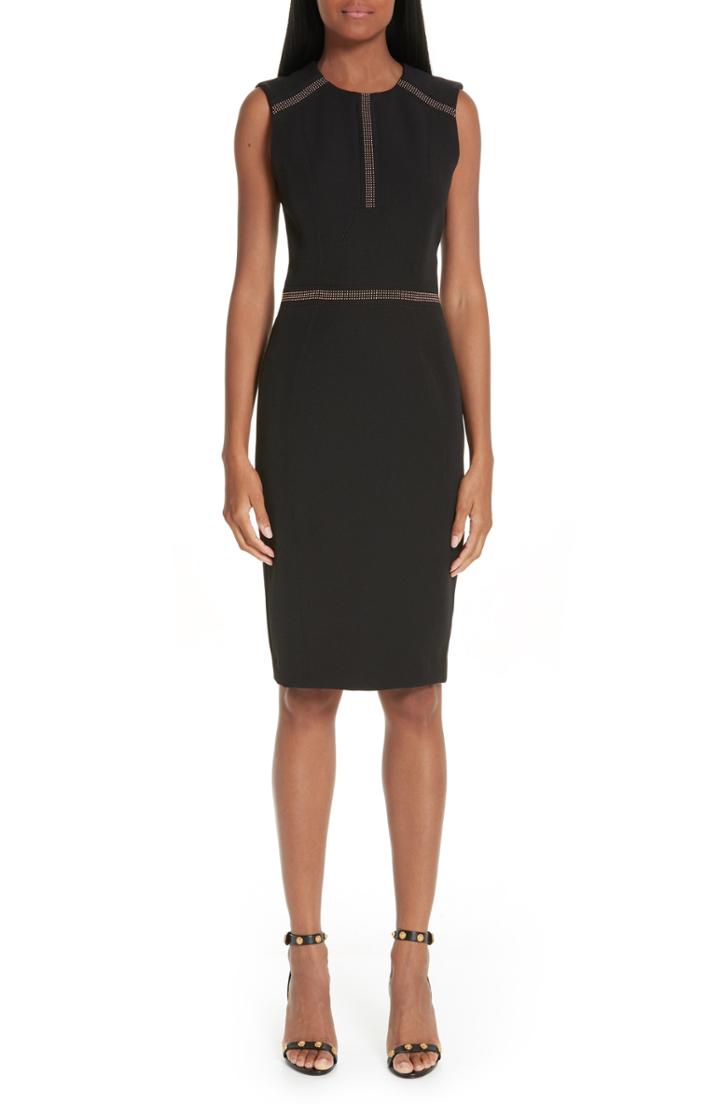Women's Versace Collection Studded Sheath Dress Us / 40 It - Black