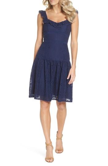 Women's Adelyn Rae Charmaine Lace Sundress - Blue