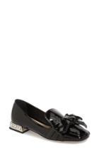 Women's Miu Miu Embellished Heel Bow Loafer Us / 34eu - Black