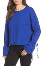 Women's Halogen Cinch Cuff Sweatshirt - Blue