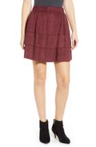 Women's Noisy May Lauren Faux Suede Miniskirt - Burgundy