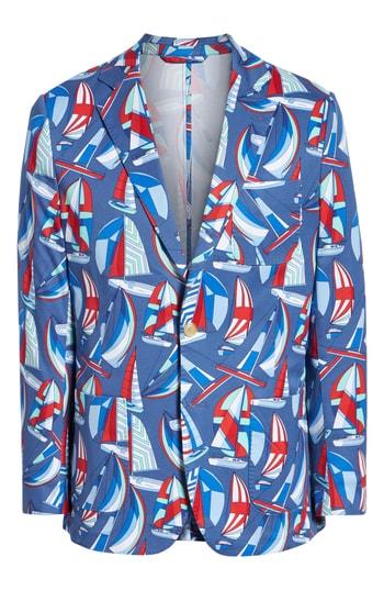 Men's Vineyard Vines Spin Around The Island Fit Blazer, Size 38r - Blue