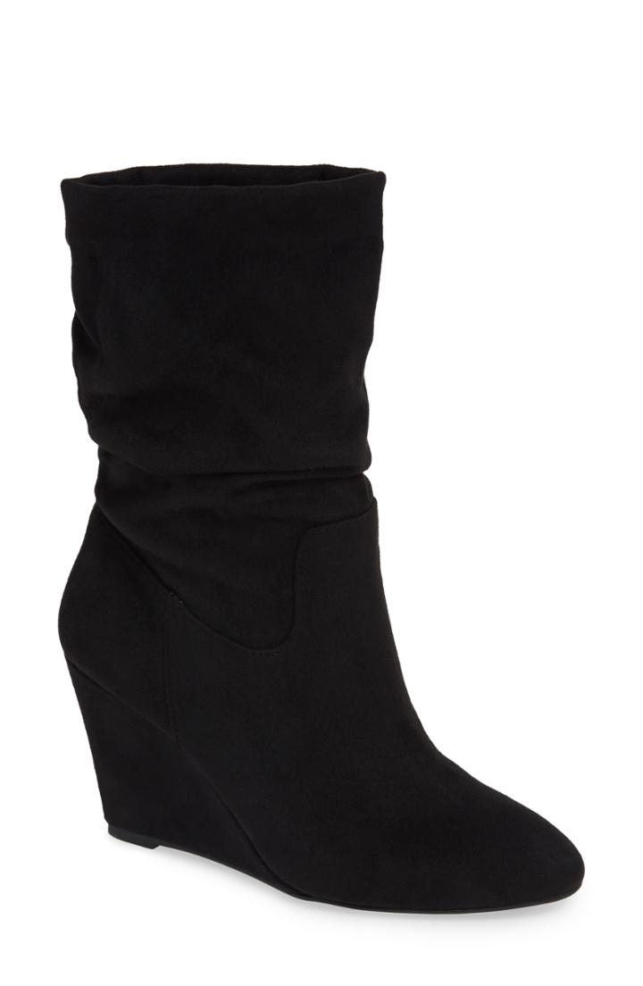 Women's Athena Alexander Slouch Wedge Bootie .5 M - Black