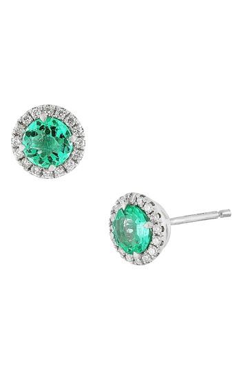 Women's Bony Levy Diamond & Emerald Stud Earrings (nordstrom Exclusive)