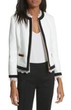 Women's Ted Baker London Lace Trim Crop Jacket - White