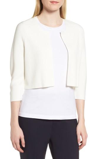 Women's Boss Fatilde Crop Cardigan - White