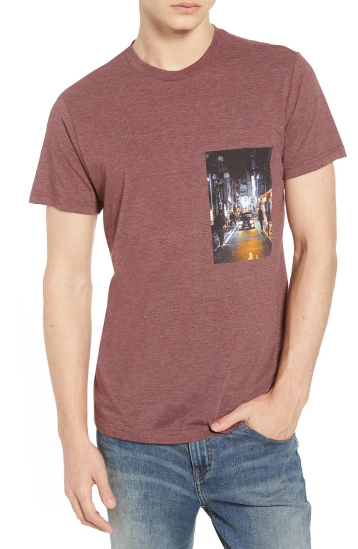 Men's Rvca Curren Photo Graphic T-shirt, Size - Burgundy